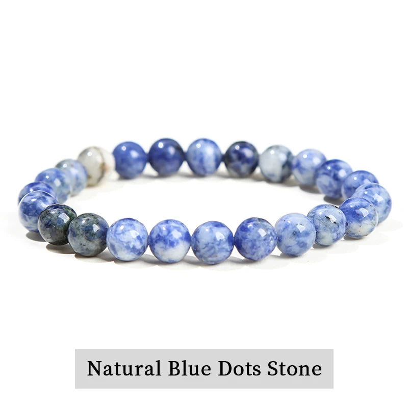 JD Natursteinperlen Armband Amethyst Tigerauge Kristall Quarz Achat Edelstein Perlen Armreifen Damen Herren Reiki Heilung Schmuck Geschenk