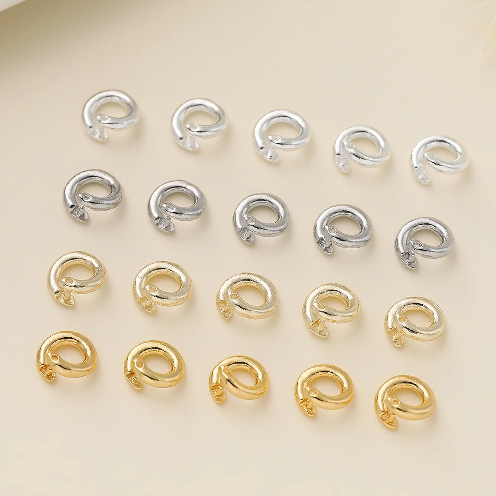10 Stück/Packung 14/18K vergoldete offene Biegeringe Spaltringe Verbinder für Halsketten Armbänder Schmuckherstellungszubehör