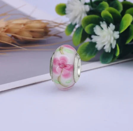 Newest European Colorful Lampwork Glass Beads Murano Aolly Charm Necklace Bracelets Bangle DIY Women Girls Jewlelry