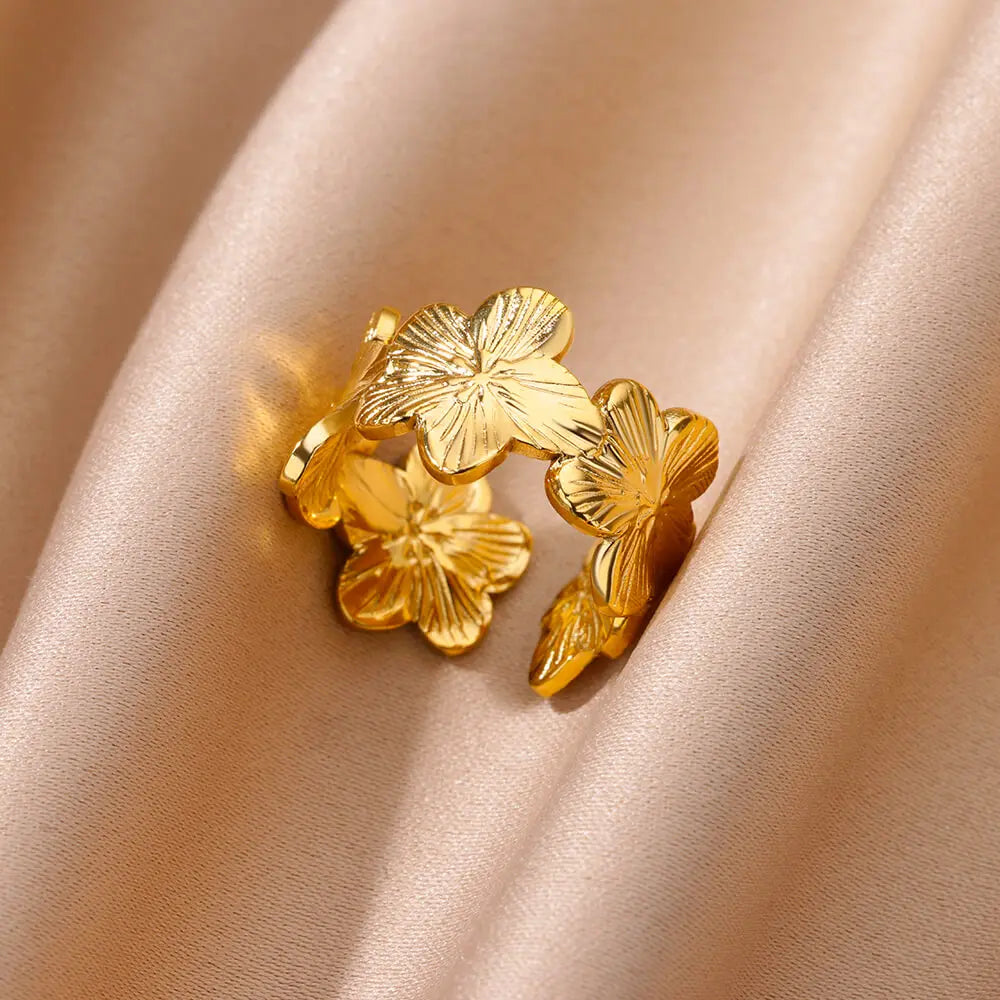 Anti-Stress Drehbare Perlenringe für Damen Herren Goldfarben Edelstahl Doppelte Glatte Perlen Fingerring Party Schmuck Geschenk