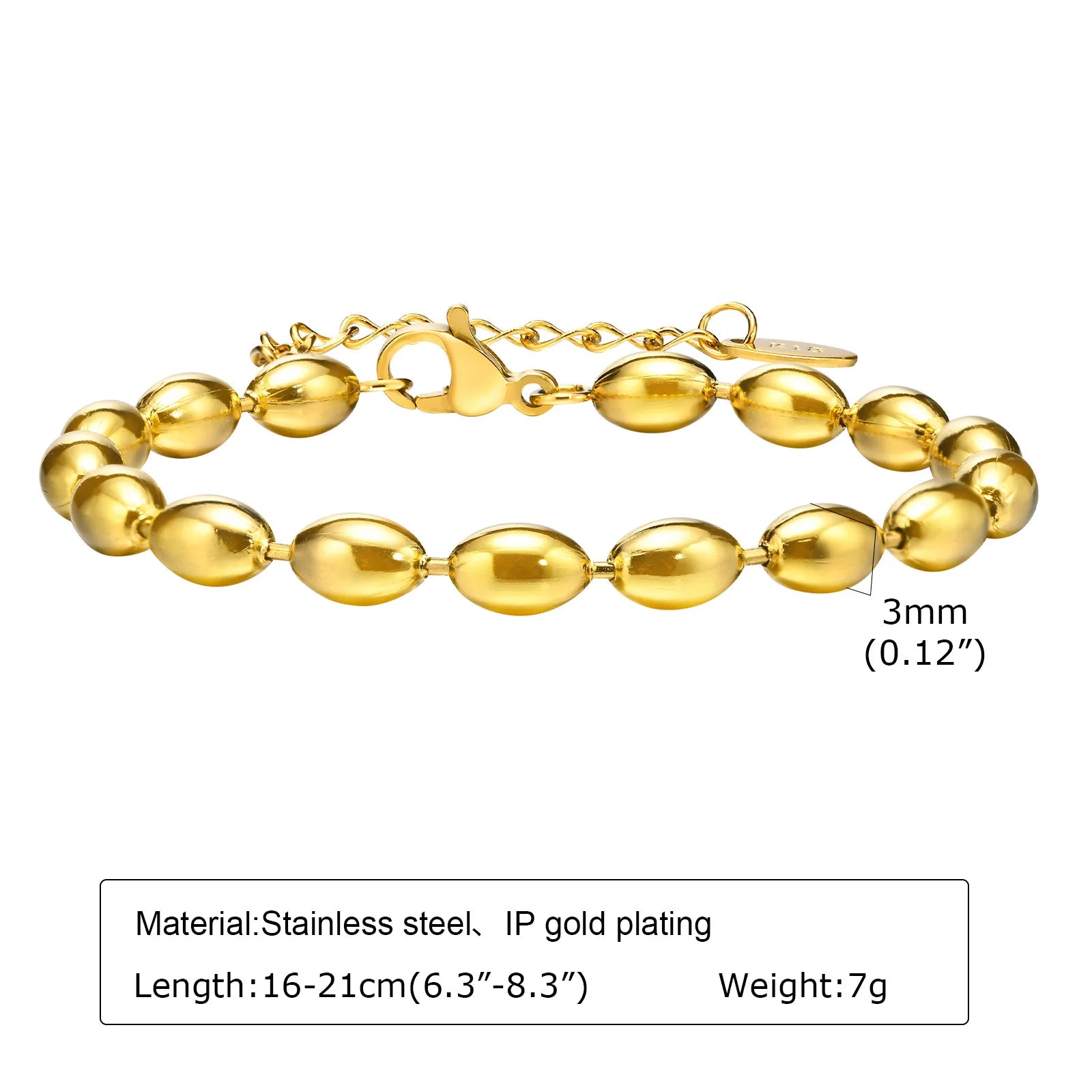 Klobiges Edelstahl-Gliederarmband für Damen, vergoldete Layering-Armbänder Armband Wasserdichter Schmuck
