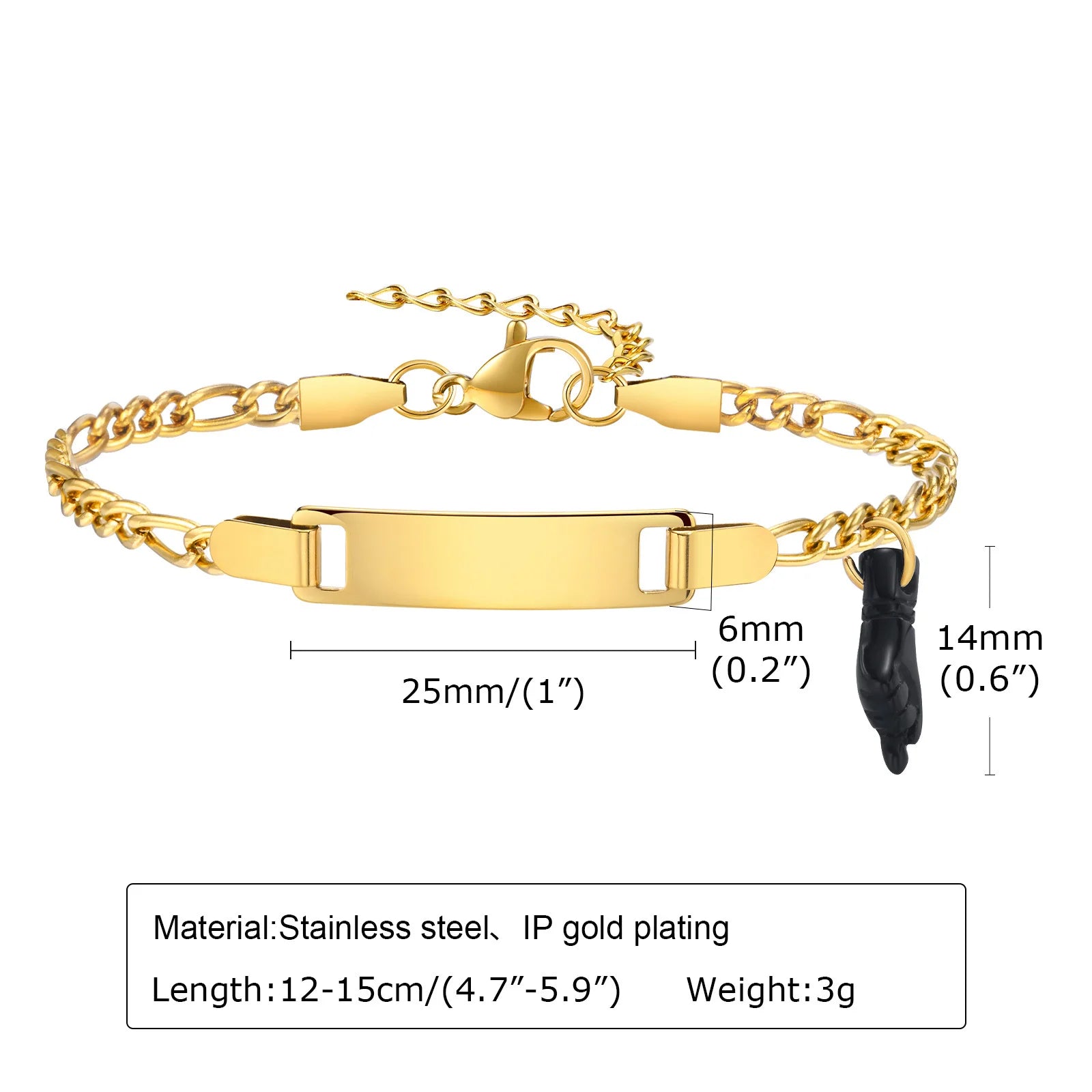 Personalisiertes Armband für kleine Jungen Mädchen, Edelstahl gravierter Name Datum Sohn Tochter Mama Taufgeschenk