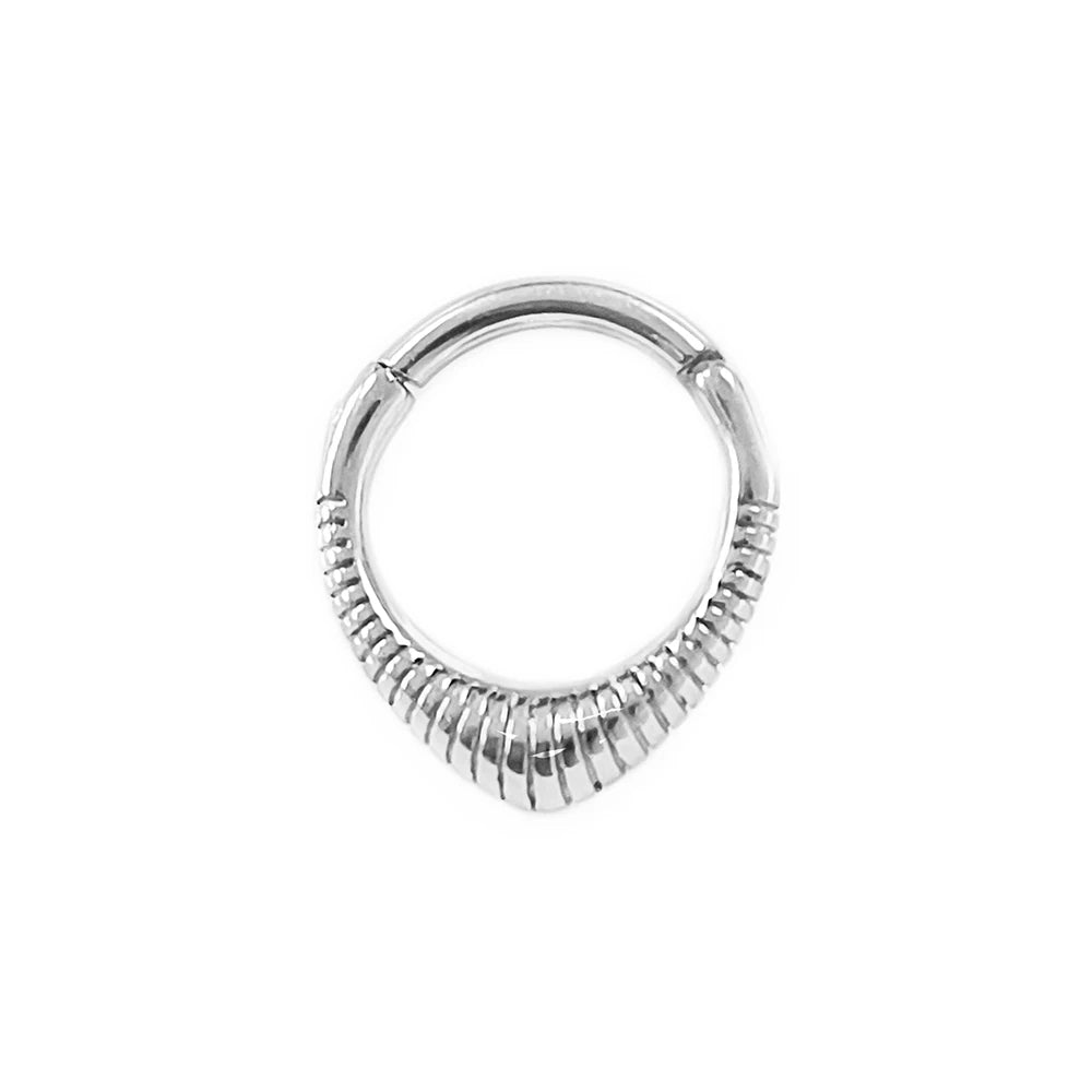 Anillo de nariz con flores, tabique, 100 % acero quirúrgico 316L, circonita, clicker, perforación Daith, cartílago de oreja, aro Helix, flores, gotas de agua