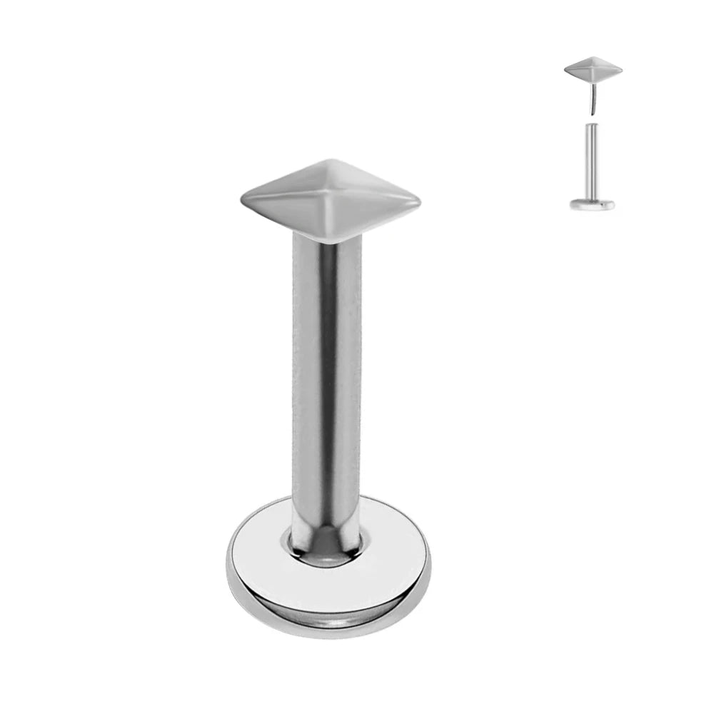 ASTM F136 G23 Titan Kugel Tragus Ohrring Gewindeloses Piercing Herz Zirkonia Stift Daith Conch Push-in Labret Stecker