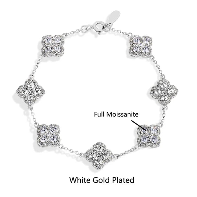 MINTYBOX S925 Sterling Silber Voll Moissanit Armbänder D VVS1 Labor Diamant für Frauen 18k vergoldet Verlobung Schmuck Geschenk