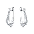 925er Silber Stern Gedrehte Linie Ohrringe Schmuck Vielseitige Creolen für Frauen Schmuck Feine Geburtstagsgeschenke