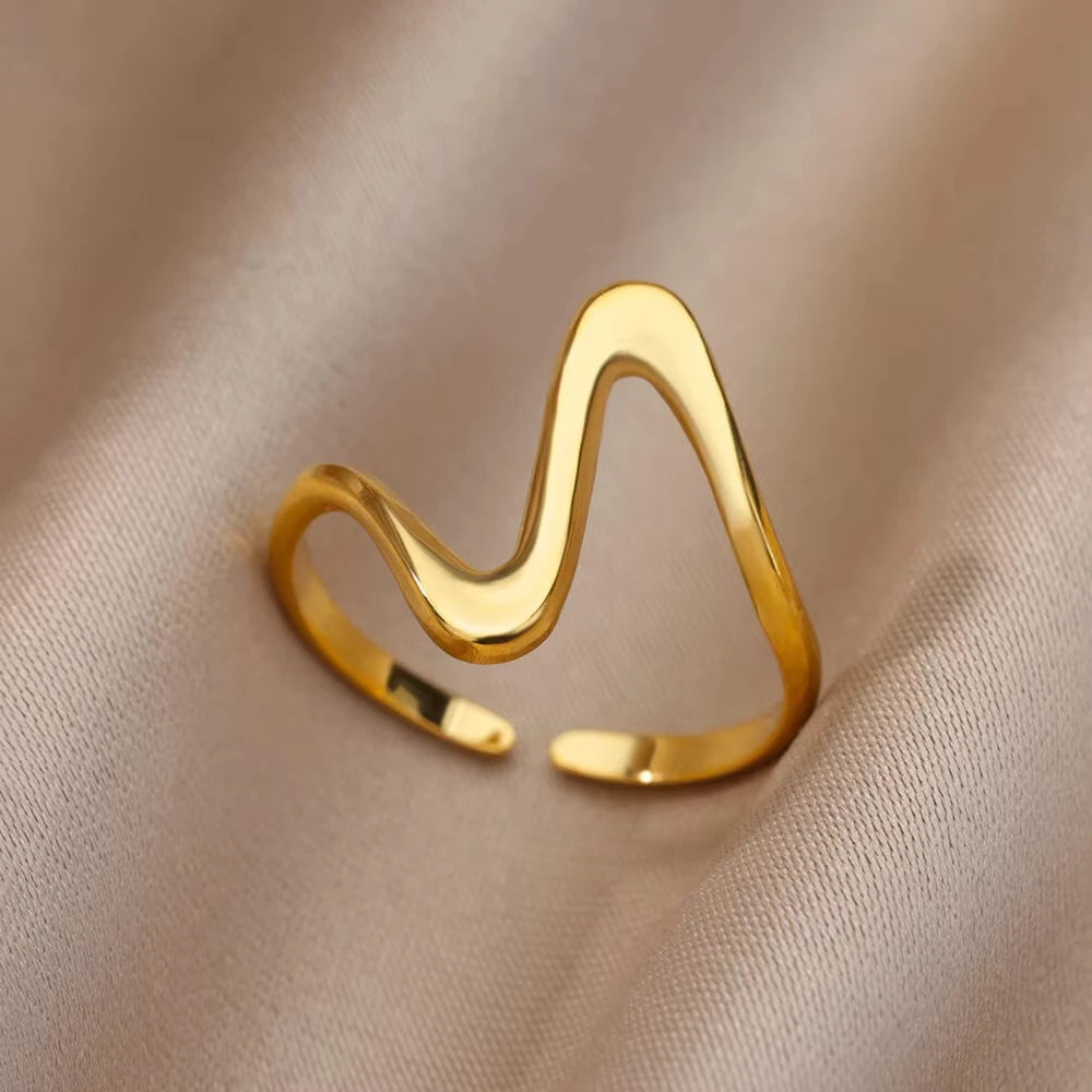 Anti-Stress Drehbare Perlenringe für Damen Herren Goldfarben Edelstahl Doppelte Glatte Perlen Fingerring Party Schmuck Geschenk
