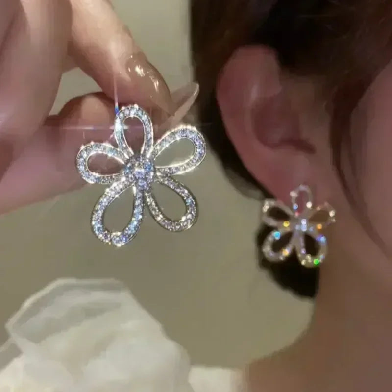 Französische High-End-Ohrringe aus braunem Kristall für Damen, modisch, luxuriös, personalisiert, Alltagsaccessoires, Abschlussballschmuck, Jubiläumsgeschenke