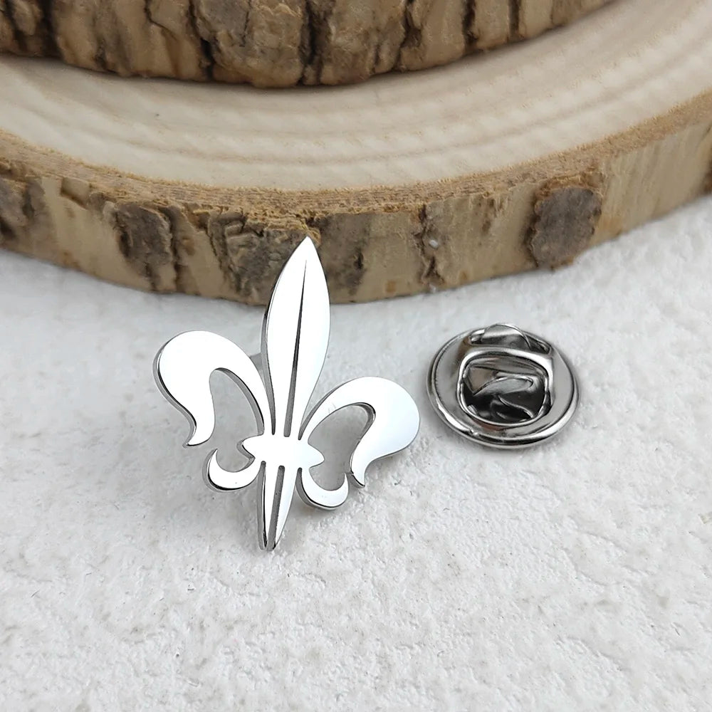 Retro Baroque men's lapel pin, 316L stainless steel gold-plated badge, black brooch for suit accessories, gift for father