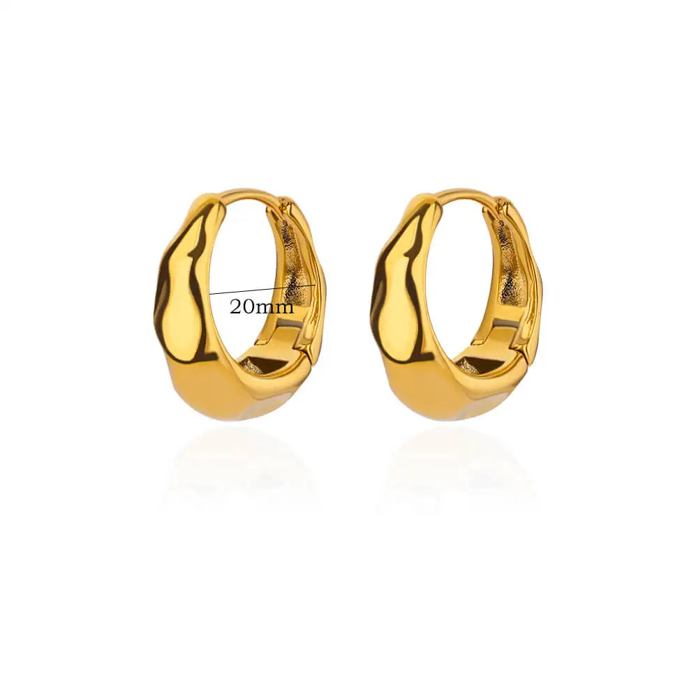 Runde Ohrstecker aus Edelstahl in Goldfarbe für Damen, modisch, wasserdicht, Piercing-Ohrringe, neues Party-Hochzeits-Schmuckgeschenk