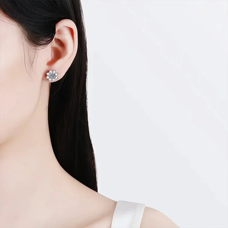NeeTim 0.5ct Moissanit Ohrstecker für Damen 925 Sterling Silber mit Weißgold überzogenen Diamant Ohrsteckern Hochzeitsschmuck