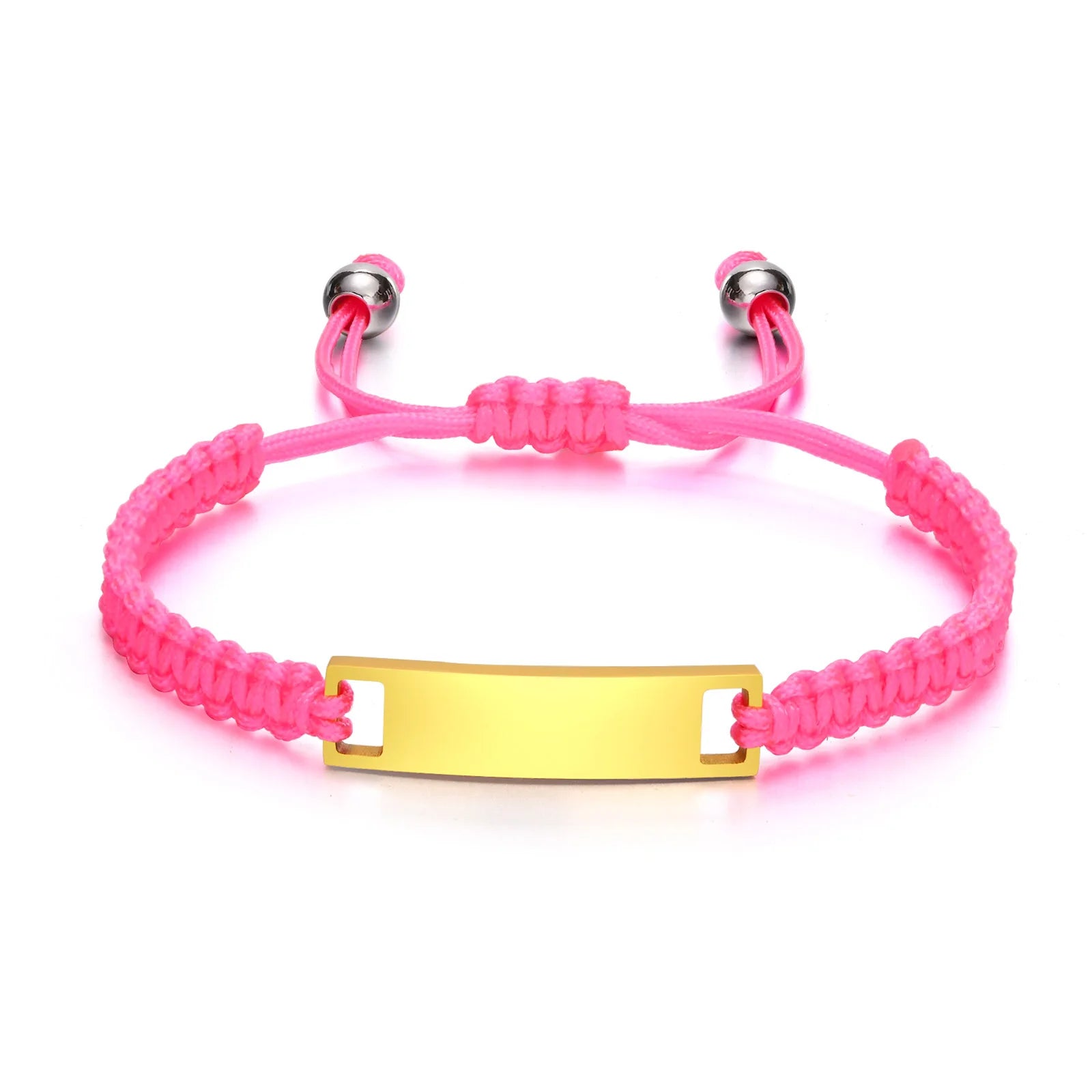 Personalisiertes Namensarmband für Mädchen Jungen Kind, Verstellbares geflochtenes Seilarmband mit individuellem ID-Tag, Graviertes Geburtstags-Weihnachtsgeschenk