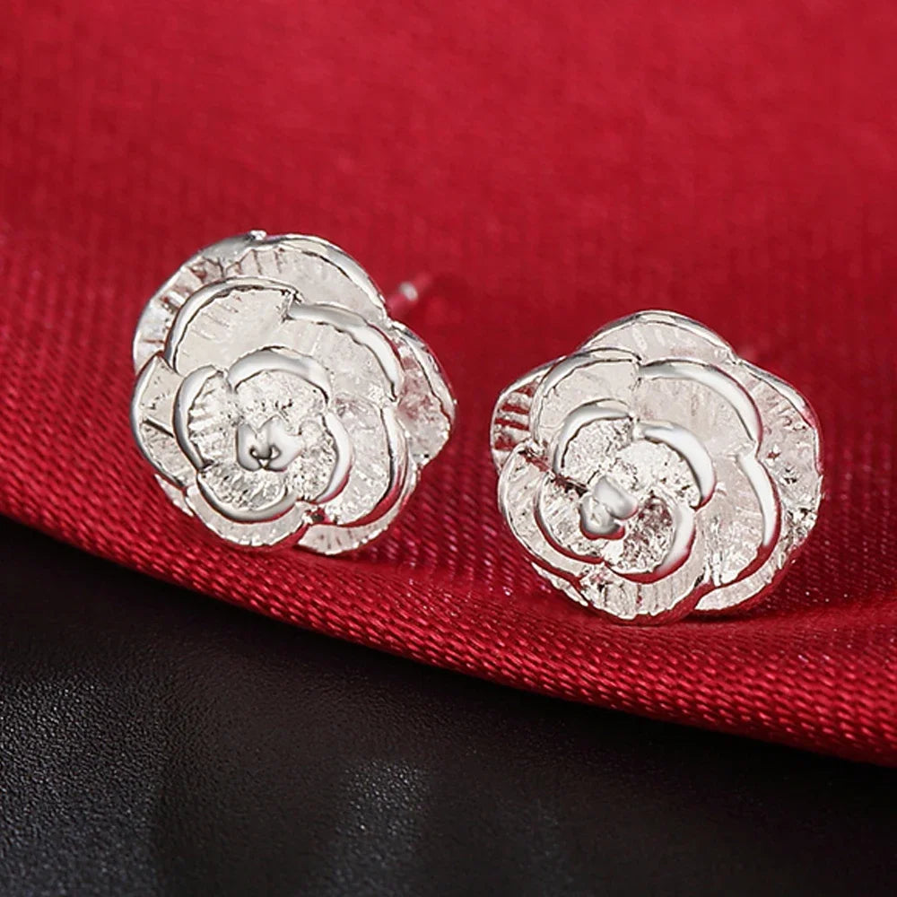 Hochwertige 925 Sterling Silber Ohrringe Schlichte runde Creolen für Frauen Mode Hochzeit Verlobung Charm Schmuck