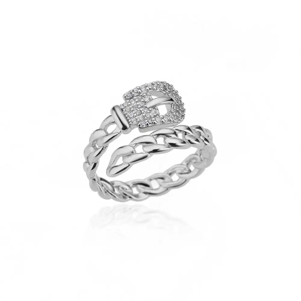 Edelstahl Runde Ringe Für Frauen Zirkon Geometrische Goldfarbe Kristall Ring Ästhetische Hochzeit Party Schmuck Geschenk Bague Femme