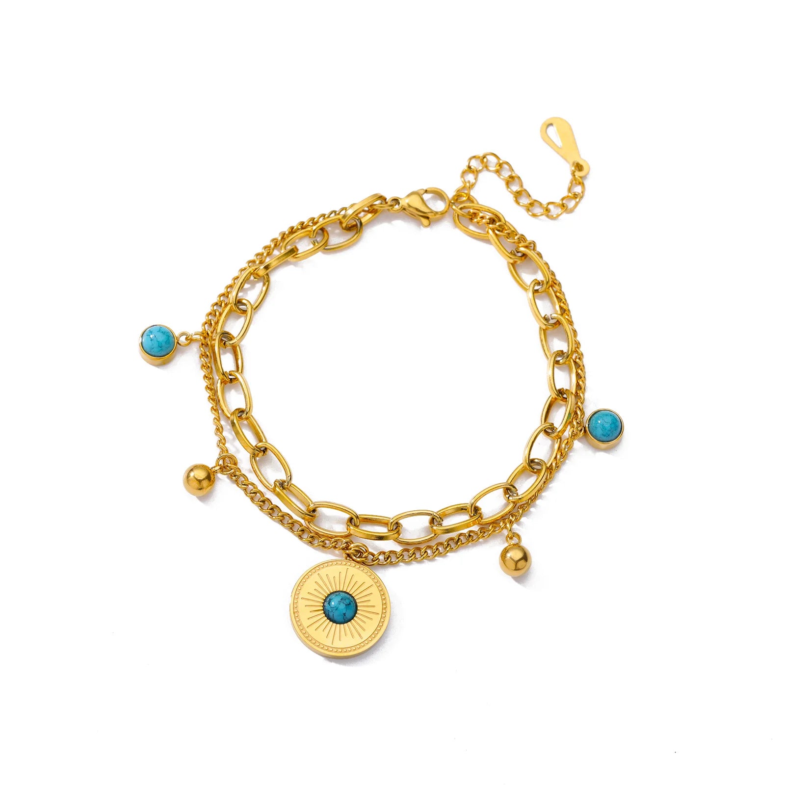 Hand Evil Eye Armband für Damen Edelstahl Zirkon Armreif Sets Türkischer Luxus Party Schmuck pulseras bijoux femme