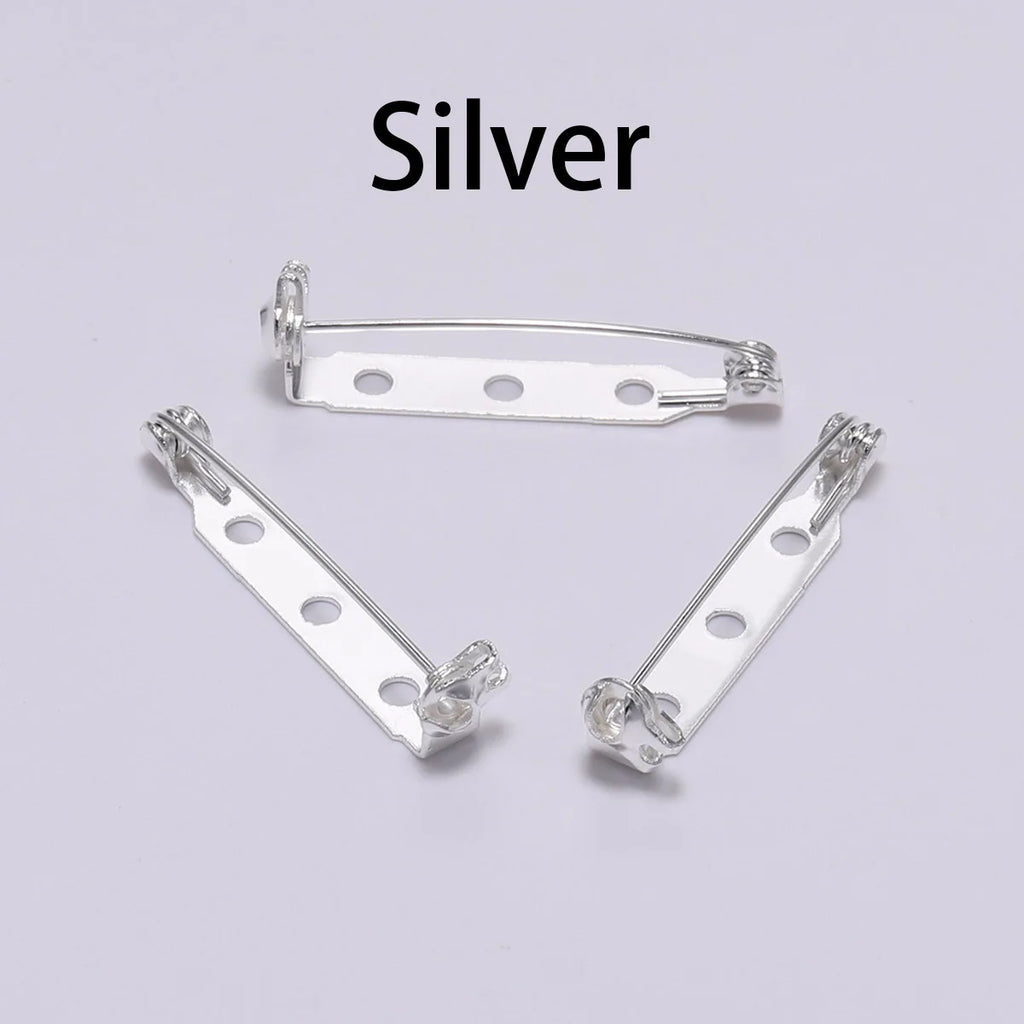 20-50 unidades de 20 25 32 38mm Pin de Broche con Cierre de Seguridad Base en Blanco Soporte para Placa para Fabricación de Joyas DIY Suministros