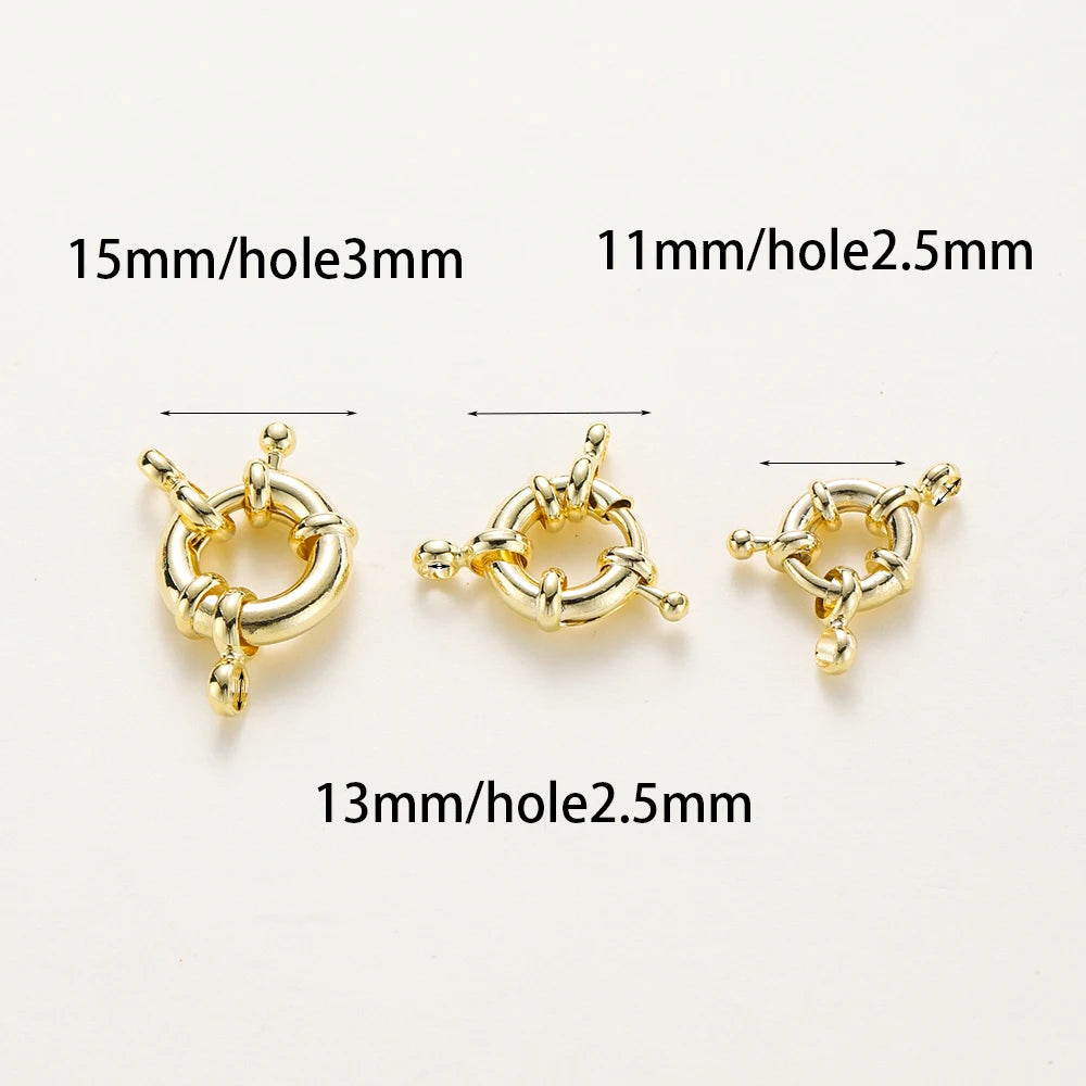 1-4 Stücke 14K 18K Echt Vergoldet Segler Verschlüsse Armband Charms Endstück Verbinder Federverschluss Für DIY Schmuckherstellung Halskettenzubehör