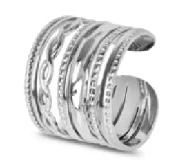 Wasserdichter, hohler Edelstahl-Fingerring der Spitzenklasse, trendig für Frauen, personalisierter Schmuck Großhandel