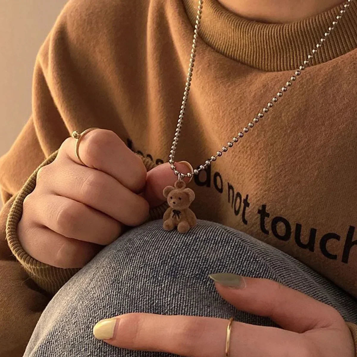 Vintage Golden Silver Color Heart Pendant Necklace for Women New Trend Girls Clavicle Chain Jewelry Birthday Gifts Wholesale