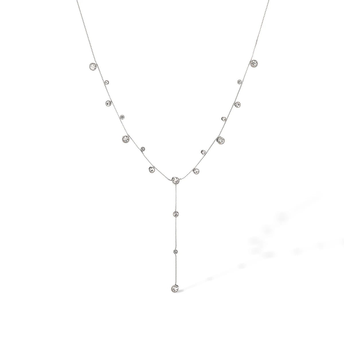 2025 New Arrival Shiny AAA CZ Zircon Silver/Gold Color Choker Necklaces For Elegant Women Stainless Steel Jewelry