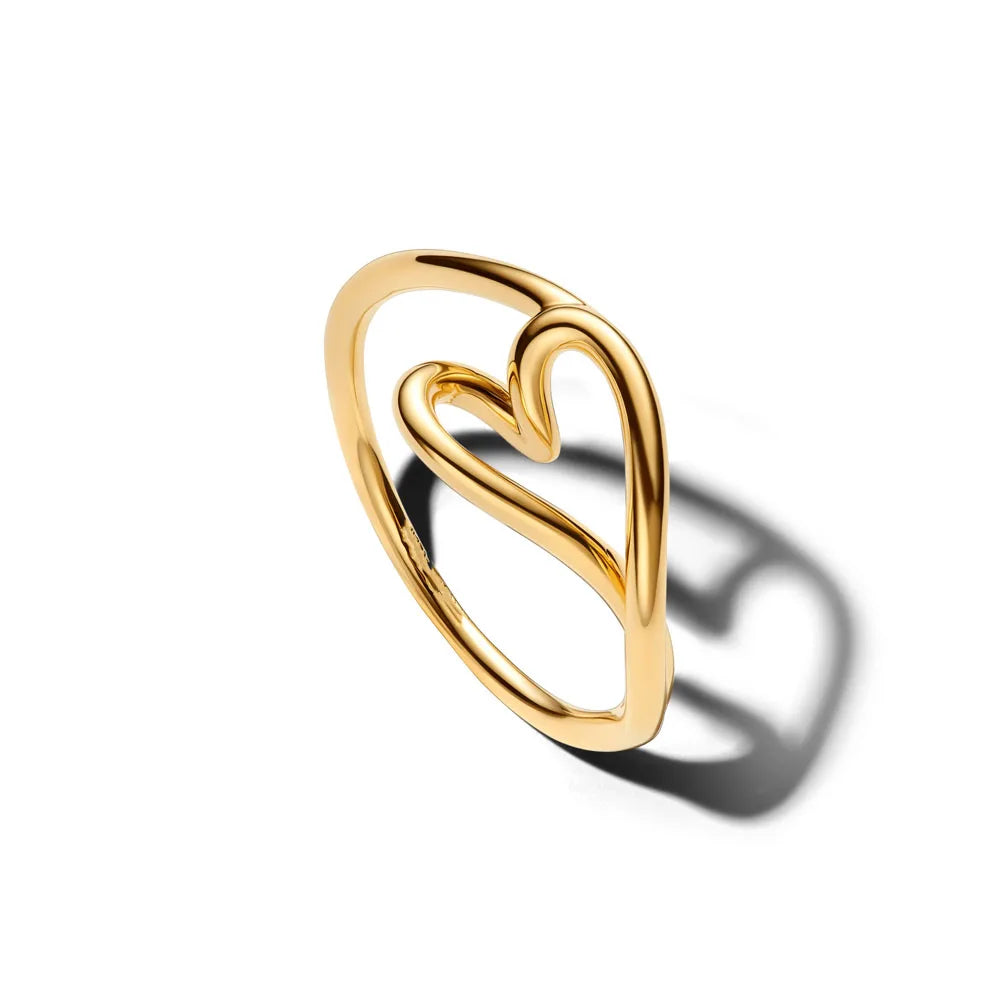 2026 Heiß verkaufter Ring aus 925er Sterlingsilber mit Herz-, Schmetterlings- und Blumenmotiv, exquisites und charmantes Schmuckgeschenk für europäische Frauen