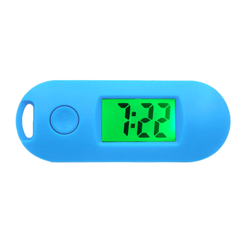 Keychain Pocket Watch Wide Application Compact And Portable Luminous Function Mini Digital Watch white