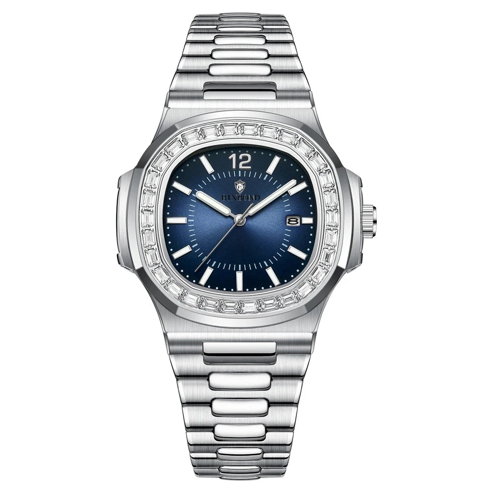 Nuevo reloj digital simple de diamantes para hombre, regalos, relojes de pulsera de cuarzo de moda, relojes automáticos para hombre, reloj de hombre Montre Homme
