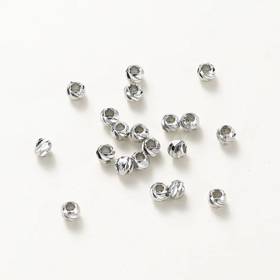 20 Stück/Lot 14K 18K Gold Runde lose Perlen Armband Halskette Spacer Messingperlen für DIY Ohrringherstellung Zubehör Großhandel Erkenntnisse