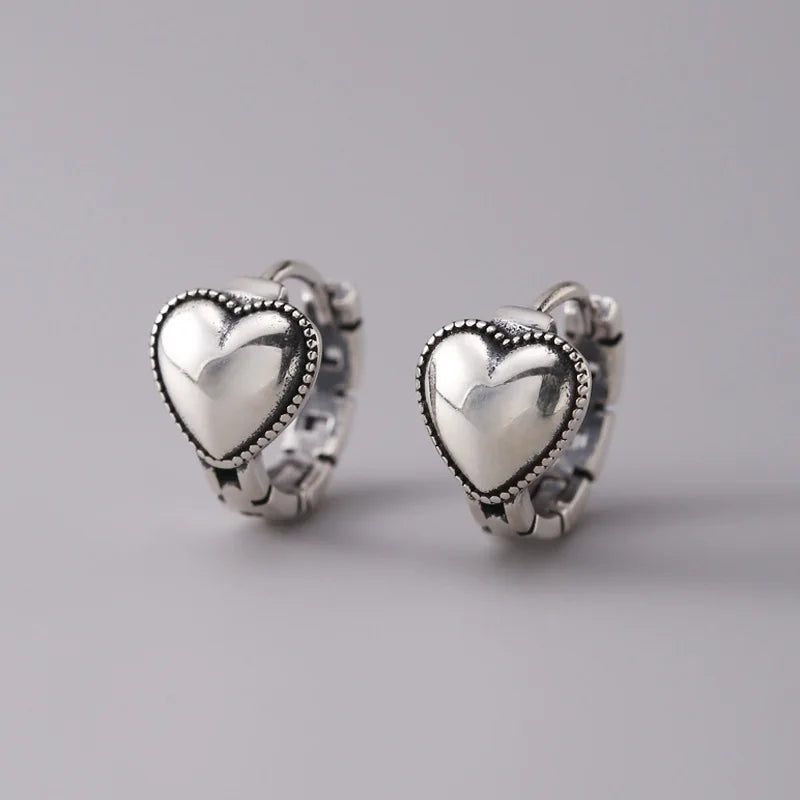 925er Sterling Silber Herz Ring Ohrringe für Damen Hochzeit Luxus Schmuck Freunde Geschenk Schmuck Kostenloser Versand Argent 925