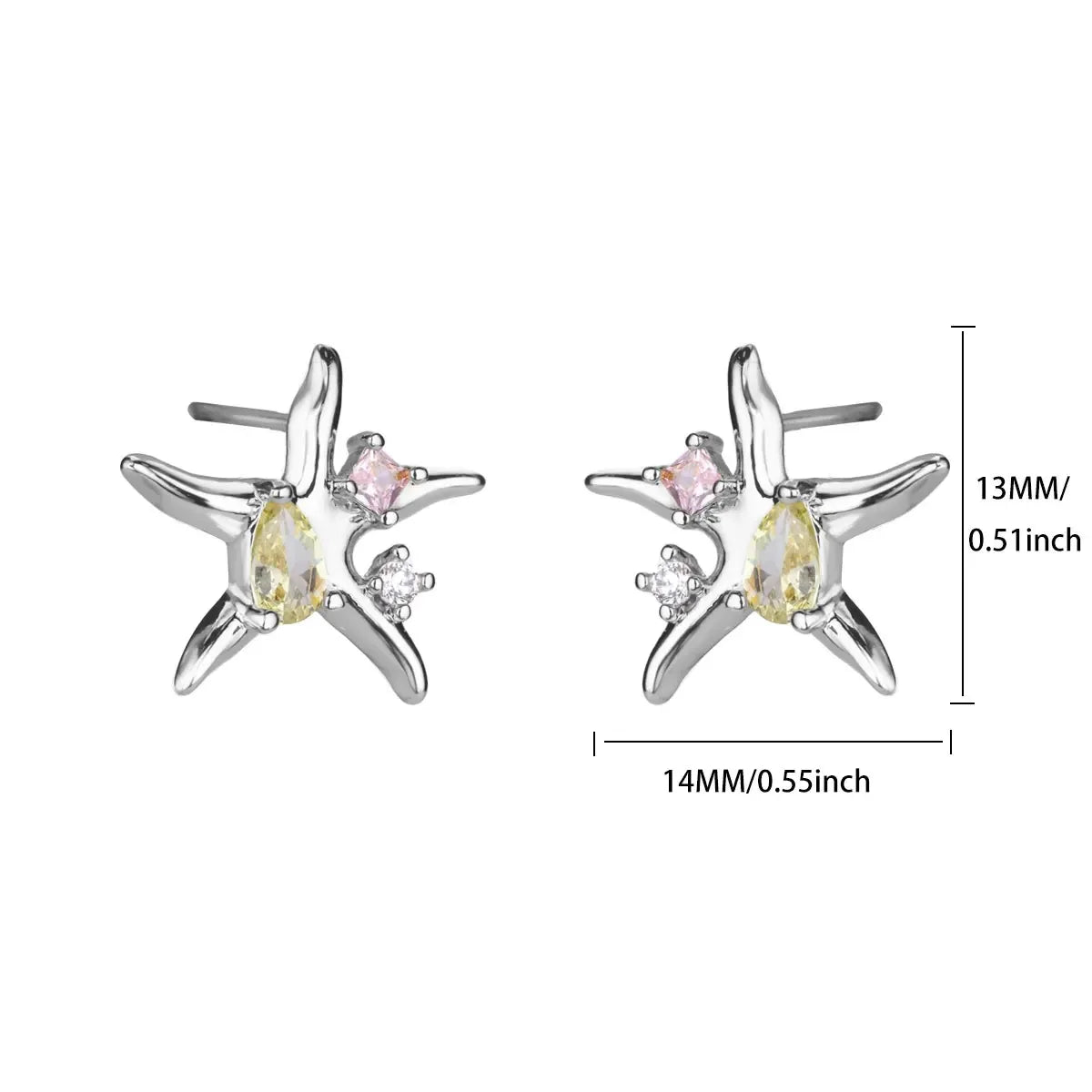 Pendientes de acero inoxidable con forma de estrella de mar vintage para mujer, aretes sencillos con forma de concha de estrella, joyería de fiesta oceánica, regalo 2025