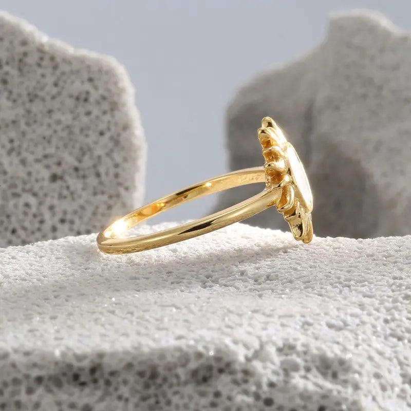 925 Sterling Silber Fashion Hochzeits-Sonnen-Eleganter Ring für Frauen Fingerringe Damen Verlobungsparty Schmuckzubehör Geschenk