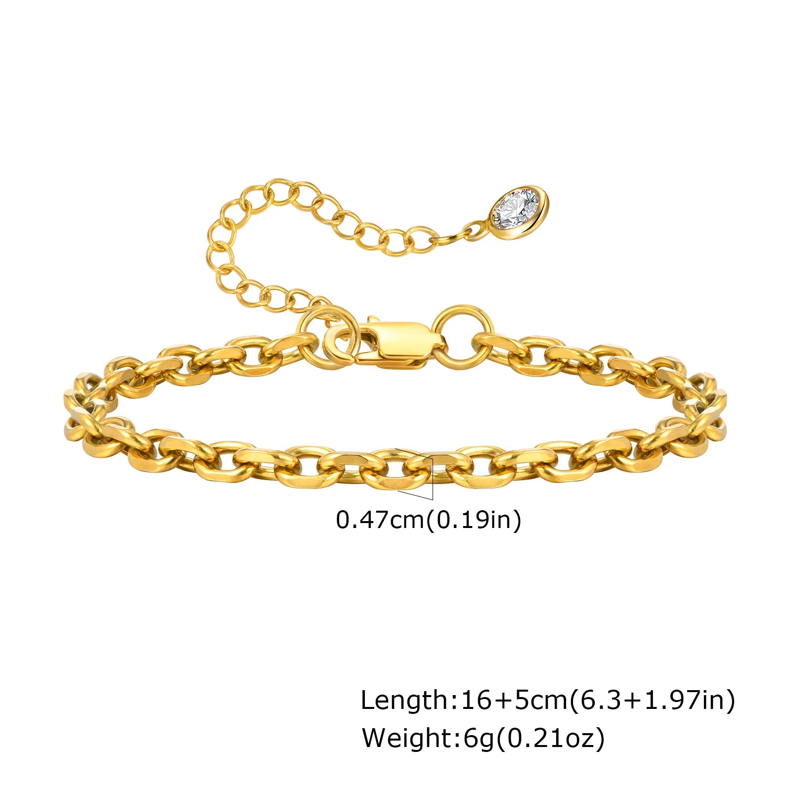 Nicht anlaufendes Edelstahlarmband vergoldet stapelbar für Damen, dünnes Fischgrätenkettenarmband wasserdichter Schmuck Geschenk
