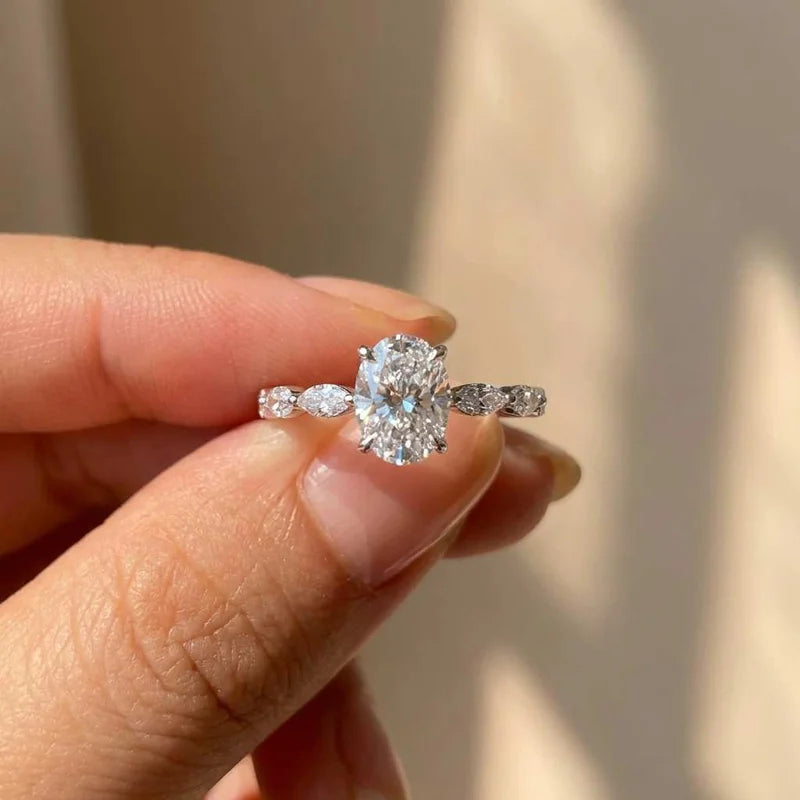 925er Sterlingsilber zarte Damenringe kleiner AAA Zirkonia empfindlicher Verlobungsring für Liebhaber hochwertiger Hochzeitsschmuck