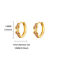 Cute Geometric Hoop Earrings for Women Stainless Steel Gold Color Cross Infinity Earrings 2025 Trend Piercing Wedding Jewelry