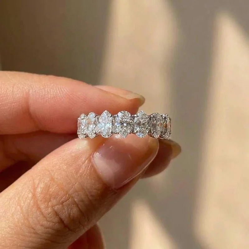 925er Sterlingsilber Birnenförmiger Zirkonia Verlobungsringe für Damen Mode Luxus Ehering Accessoires Weiblicher Schmuck Geschenk