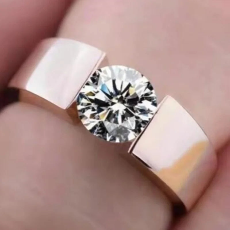 Geometrische Mode Gold Farbe Intarsien Bunte Zirkon Ringe für Frauen Party Accessoires Geschenke Kundenspezifischer Schmuck