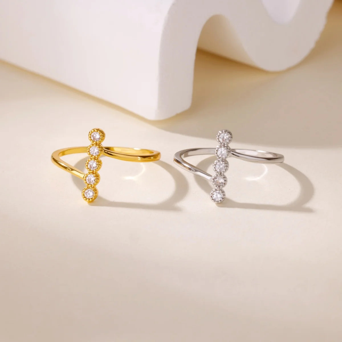 Luxury Opal Zircon Sun Rings For Women Girls Stainless Steel Gold Color Open Ring 2025 New Fashion Wedding Couple Jewelry Gift