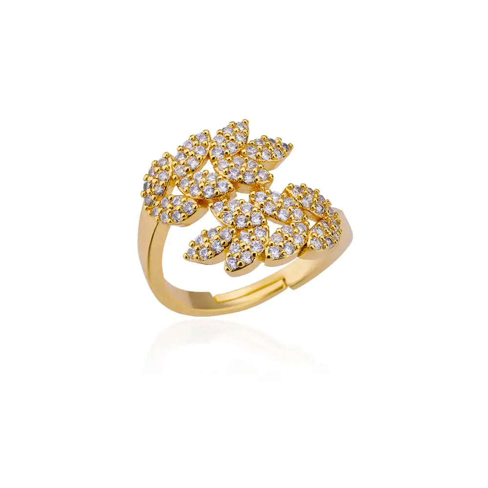 Luxuriöse Rosenblüten-Zirkon-Ringe für Frauen, goldfarben, Edelstahl, modischer Schmetterlingsring 2023, ästhetischer Hochzeitsschmuck, Geschenk