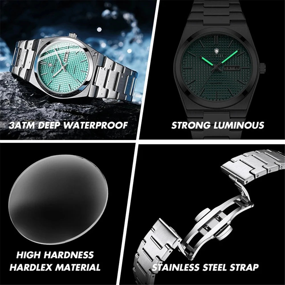 Relojes de pulsera de cuarzo de moda Nueva marca estilo simple Reloj de lujo azul cielo Reloj automático para hombre Relojes para hombre Regalos para hombre Reloj