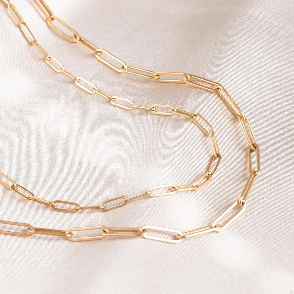 SUNIBI Stainless Steel Link Chain Choker Necklaces For Women Delicate Simple Necklace Friends Gift Jewelry Kolye