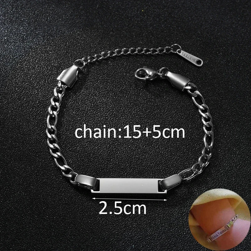 Letdiffery Personalisierte Augen Foto Armbänder Edelstahl Benutzerdefinierte Laser Gravur Bild Name Datum Männer Frauen Kinder Armband Geschenk