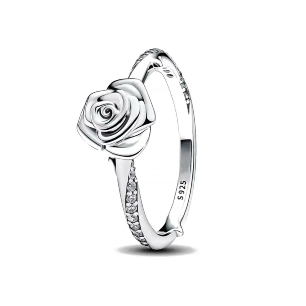 925 Silberring, neuer rot-weiß-blauer Steinring, passend für jeden Anlass, Armband, Halskette, passendes DIY-Geburtstagsgeschenk