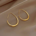Ohrringe aus Sterlingsilber 925, goldene Ellipse, Creolen, für Frauen, Damen, Hochzeit, Verlobung, weiblicher Schmuck, Geschenk, Geld, 925er Schmuck