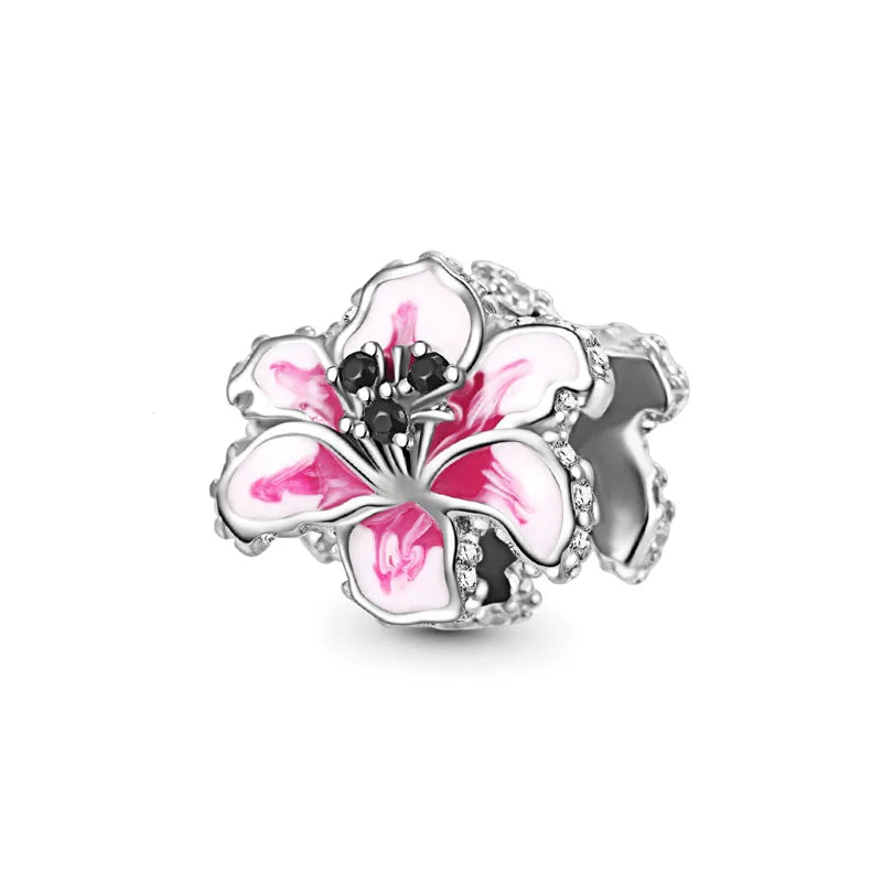 2026 925 Silber Blume, Schmetterling, Highland-Kuh, Motorrad-Anhänger passend für europäisches Original-Armband DIY Schmuck Exquisiter Schmuck