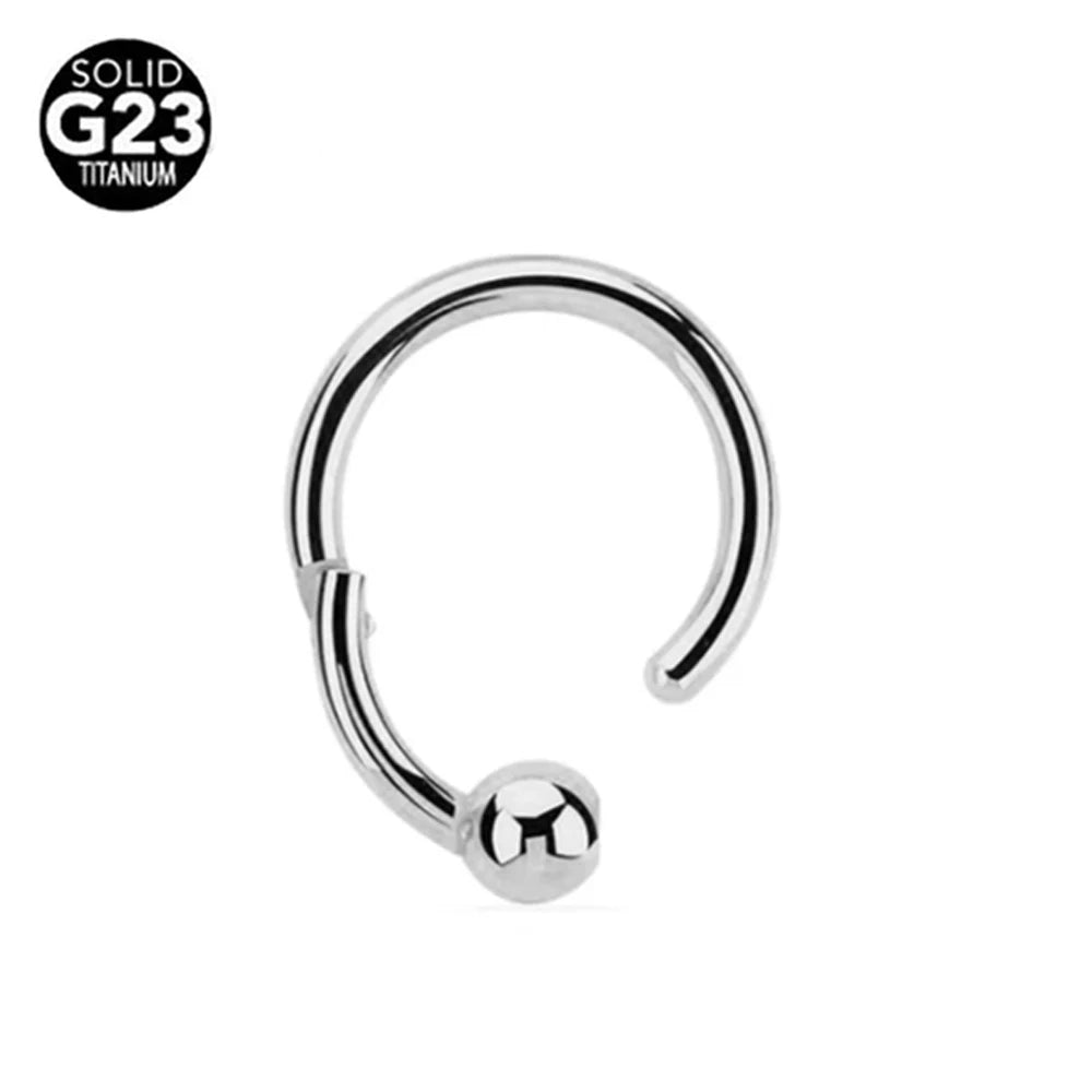 G23 Titanio Abeja Septum Aro Nariz Piercing Joyería Corporal 16G Segmento Lunar Serpiente Clicker Hélice Oreja Cartílago Corazón Daith Aro