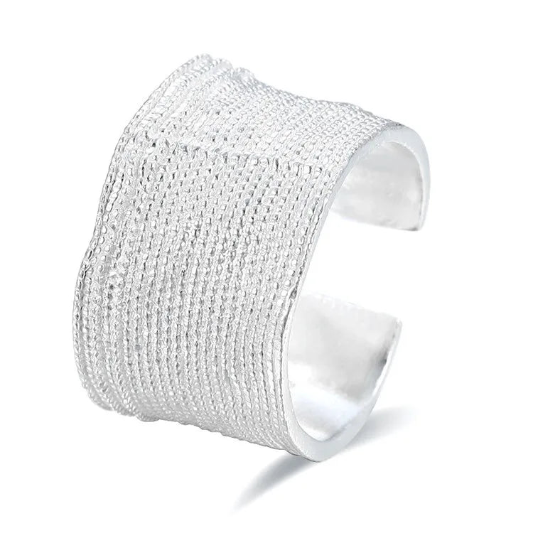 925 Sterlingsilber Irreguläre Geometrie-Ringe für Frauen Schmuck Accessoires Großhandel