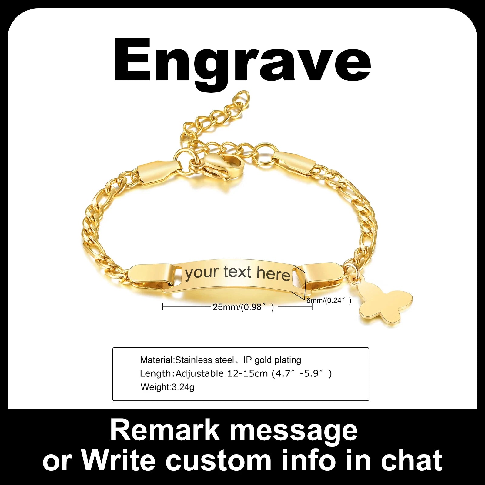 Personalisiertes Herz-Armband für kleine Mädchen/Jungen, gravierbares ID-Namensarmband, personalisiertes Edelstahlketten-Geburtstagsgeschenk