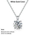 Collar de moissanita NeeTim de 2ct 3ct para mujer, plata de ley 925 con chapado en oro amarillo, rosa y blanco, collar con colgante de diamante de laboratorio