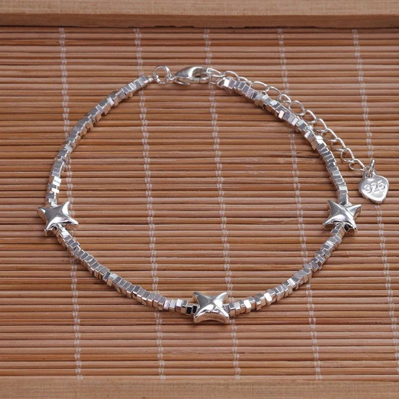 925er Sterlingsilber Sternperlen Armband für Frauen Fragmentiertes Silber Süß Romantisch Vielseitig Trend Schmuck Geschenke Dropshipping