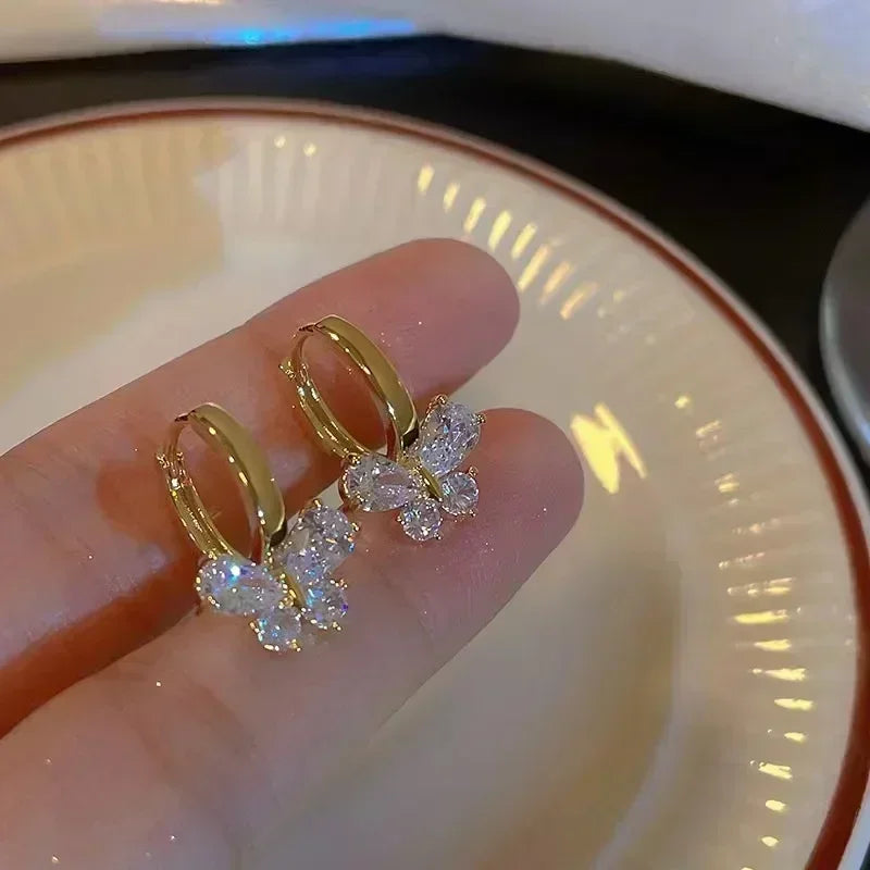 Französische High-End-Ohrringe aus braunem Kristall für Damen, modisch, luxuriös, personalisiert, Alltagsaccessoires, Abschlussballschmuck, Jubiläumsgeschenke